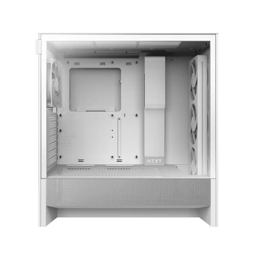 NZXT H5 Flow RGB (2024) Tempered Glass ATX Mid-Tower Computer Case - White — vista 3