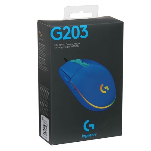 Logitech G G203 LIGHTSYNC Gaming Mouse - Blue — vista 3