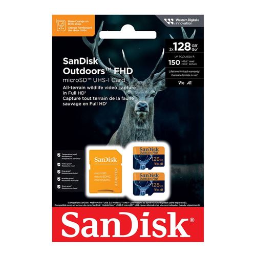 Sandisk 128GB Outdoors Full HD microSDXC Class 10 / U1 / V10 Flash Memory Card (2-Pack) — vista 3
