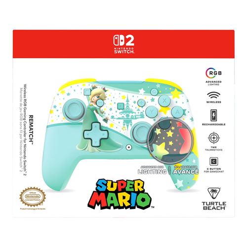 Turtle Beach Rematch Nintendo Switch 2 Wireless Controller - Rosalina — vista 3