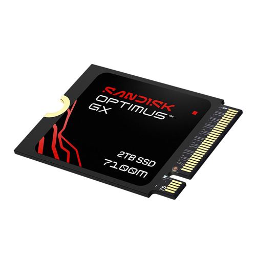 Sandisk Optimus GX 7100M 2TB BiCS TLC 3D CBA NAND PCIe Gen 4 x4 NVMe M.2 2230 Internal SSD — vista 3