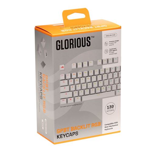 Glorious GPBT Backlit Keycaps - White (131 Pack) — vista 3