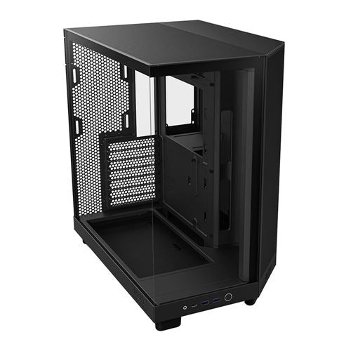 NZXT H6 Flow RGB Tempered Glass ATX Mid-Tower Computer Case - Black — vista 3