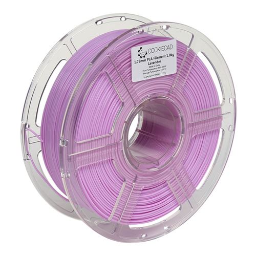 Cookiecad 1.75mm Lavender PLA 3D Printer Filament - 1kg Spool (2.2 lbs) — vista 3
