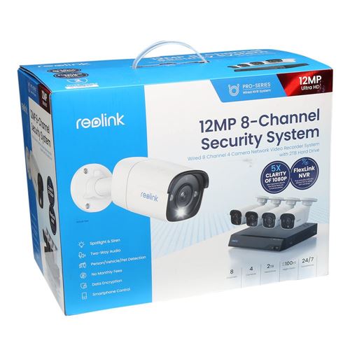 Reolink NVS8-12MB4 NVR Security Kit
 8-Channel;  4 Cameras Included;  2TB Pre-Installed HD — vista 3