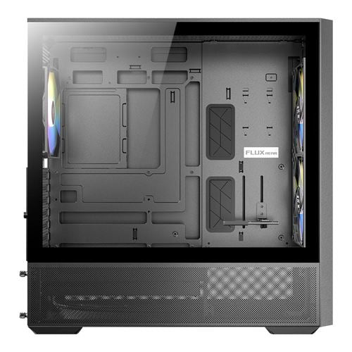 Antec FLUX REAR Tempered Glass ATX Mid-Tower Computer Case - Black — vista 3