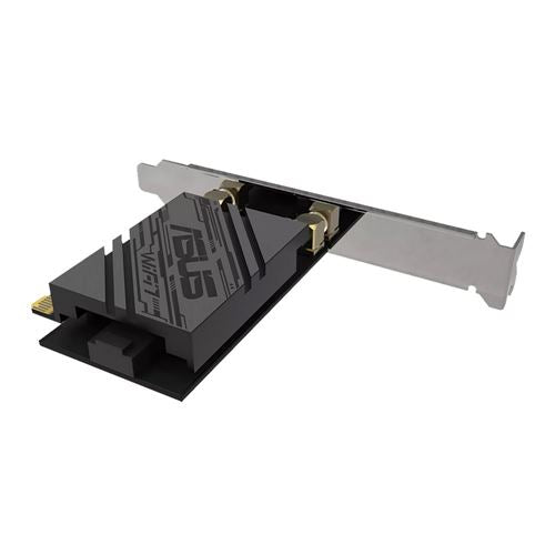 ASUS PCE-BE92BT BE9400 Tri-Band WiFi 7 PCIe WiFi and Bluetooth Adapter, heat sink, externa — vista 3