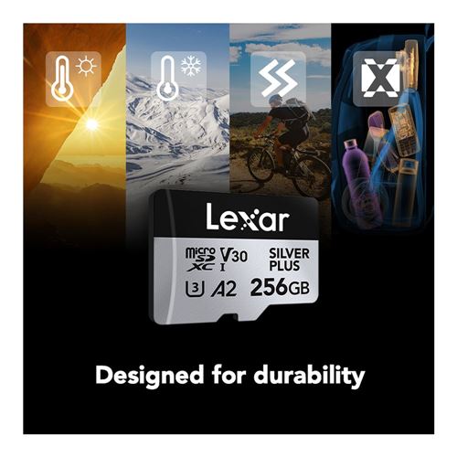 Lexar 256GB Professional SILVER PLUS UHS-I microSDXC Class 10 U3 V30 Flash Memory Card wit — vista 3