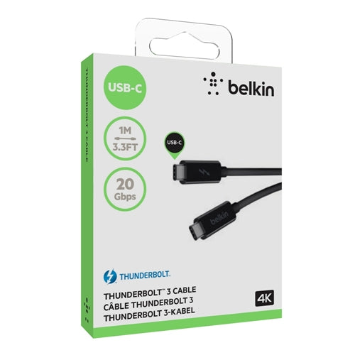 Belkin Thunderbolt 3 USB Type-C Cable 3 ft. - Black — vista 3