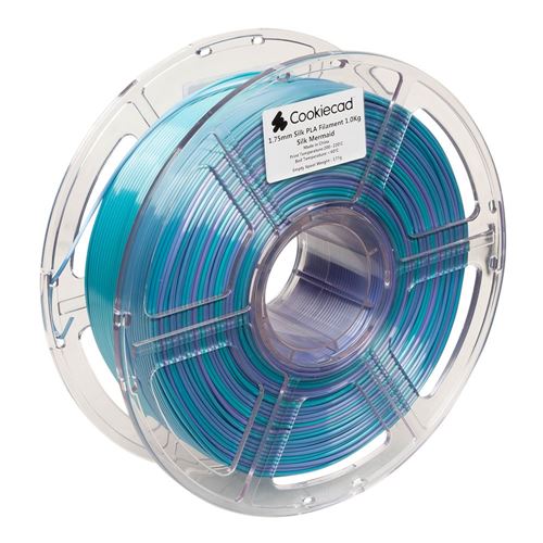 Cookiecad 1.75mm PLA Silk 3D Printer Filament Multi Color Color 1.0 kg (2.2 lbs.) Spool -  — vista 3