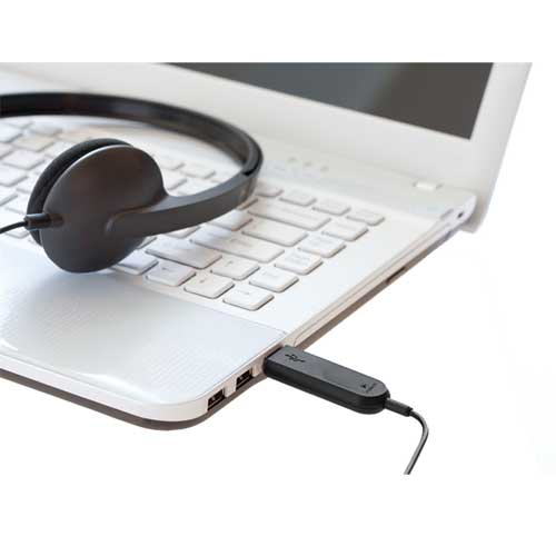 Logitech H340 USB Wired Headset - Black
 Rotatable Boom Mic;  Adjustable Headband;  Foam E — vista 3