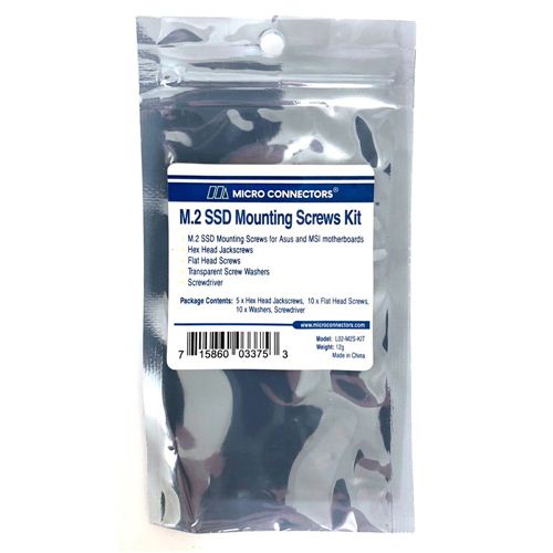 Micro Connectors M.2 SSD Mounting Screws Kit — vista 3