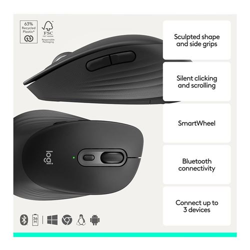Logitech M840L SIG COMFORT MSE BLK — vista 3