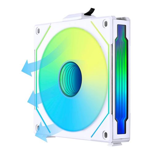 Lian Li UNI FAN SL-INF FLEX Reverse Blade 120mm Fluid Dynamic Case Fan - White — vista 3