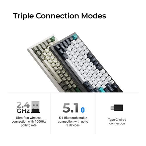 Keychron Q1 Max Hot Swappable RGB Backlight Wireless Keyboard - Black
 Gateron Jupiter Bro — vista 3