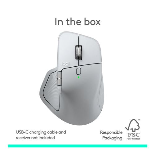 Logitech MX Master 4 for Mac - Pale Gray — vista 3