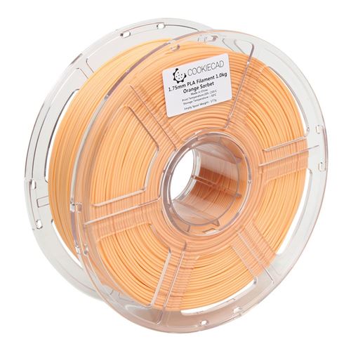 Cookiecad 1.75mm Orange Sorbet PLA 3D Printer Filament - 1kg Spool (2.2 lbs) — vista 3