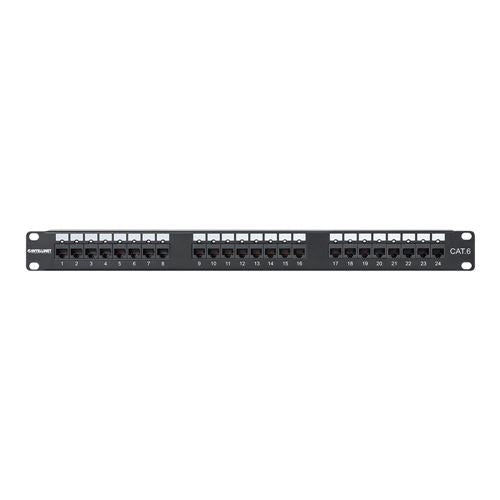 Intellinet Cat6 24-Port Patch Panel with LEDs — vista 3