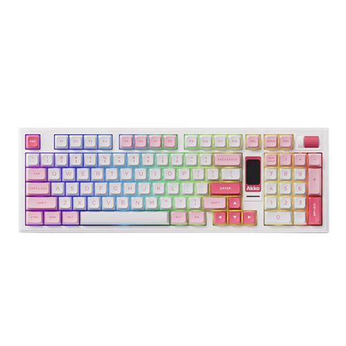 Akko Prunus Lannesiana 5098B Wireless Mechanical Keyboard - Pink — vista 3