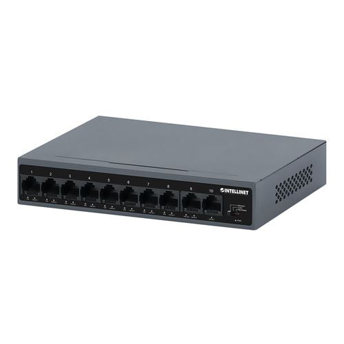 Intellinet 10-Port Ethernets Managed Switch
 95 Budget Across 8 PoE Ports;  2 FE Expansion — vista 3