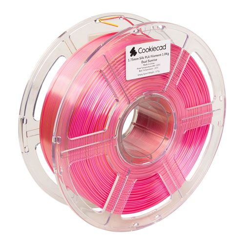 Cookiecad 1.75mm PLA Silk 3D Printer Filament Multi Color Color 1.0 kg (2.2 lbs.) Spool -  — vista 3