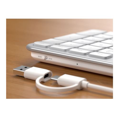 Satechi Slim LX3 Wired Keyboard - Silver — vista 3