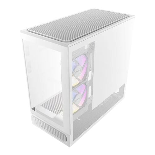 Antec C2M ARGB Tempered Glass microATX Mid-Tower Computer Case - White — vista 3