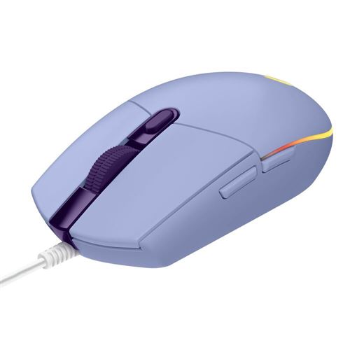 Logitech G G203 LIGHTSYNC Gaming Mouse - Lilac — vista 3