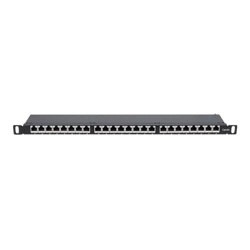 Intellinet Cat 6a Shielded Half-U 24 Port Patch Panel — vista 3