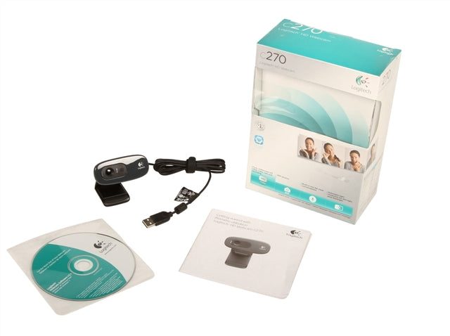 Logitech C270 HD Webcam
 720p, Widescreen HD Video Calling, Light Correction, Noise-Reduci — vista 3