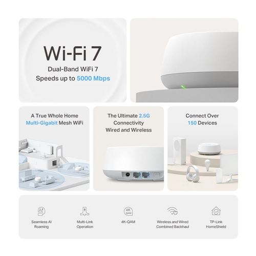 TP-LINK BE5000Whole Home Mesh WiFi 7 System (3-Pack) — vista 3