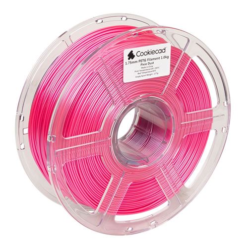 Cookiecad 1.75 mm PETG 3D Printer Filament 1.0 kg (2.2 lbs.) Spool - Pixie Dust — vista 3