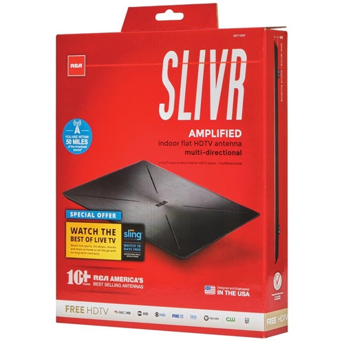 Audiovox Electronics Amplified Indoor Flat multi-directional HDTV Antenna — vista 3