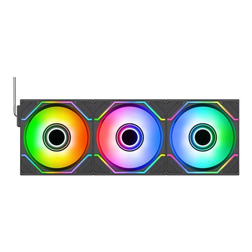Thermaltake SWAFAN EX12 ARGB Hydraulic Bearing 120mm Case Fan - Black (3 Pack) — vista 3