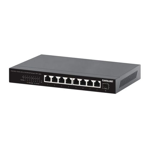Intellinet 9-Port PoE++ Switch with 8 x 2.5G Ethernet Ports and SFP+ Uplink — vista 3
