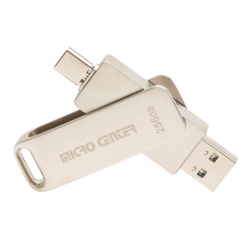 Micro Center 256GB Dual Type-A Type-C 2-in-1 Rotate SuperSpeed USB 3.2 (Gen 1) Flash Drive — vista 3