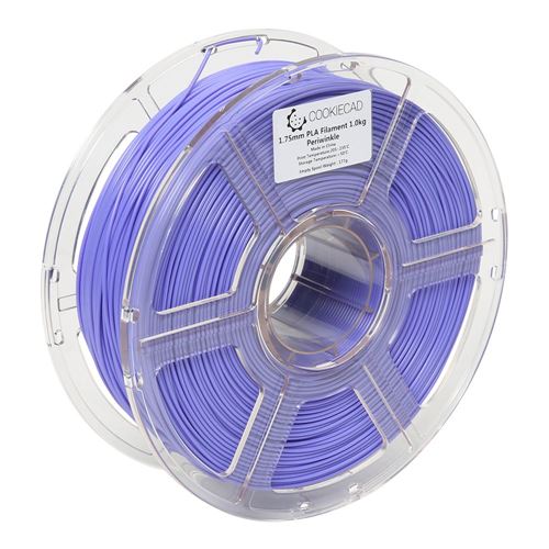 Cookiecad 1.75mm PLA 3D Printer Filament 1.0 kg (2.2 lbs.) Spool - Periwinkle
 Glossy Fini — vista 3
