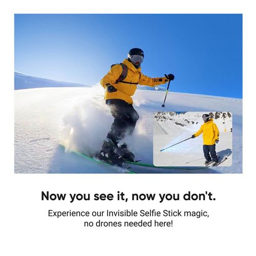 Insta360 Invisible Selfie Stick (44.9") — vista 3