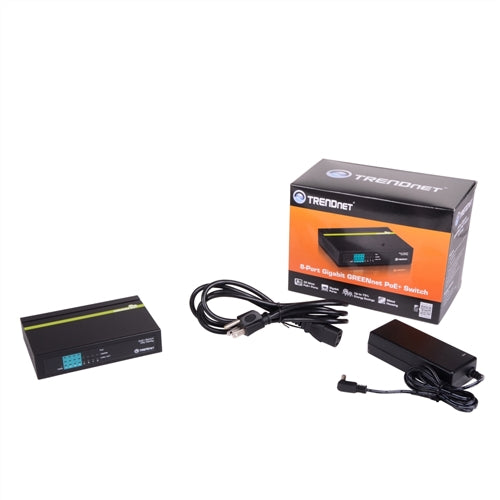 Trendnet TPETG44G 8-Port Gigabit GREENnet Switch with PoE Plus — vista 3
