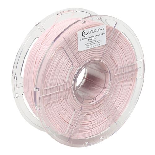 Cookiecad 1.75mm Pink Chip (Pink Marble) PLA 3D Printer Filament - 1kg Spool (2.2 lbs) — vista 3