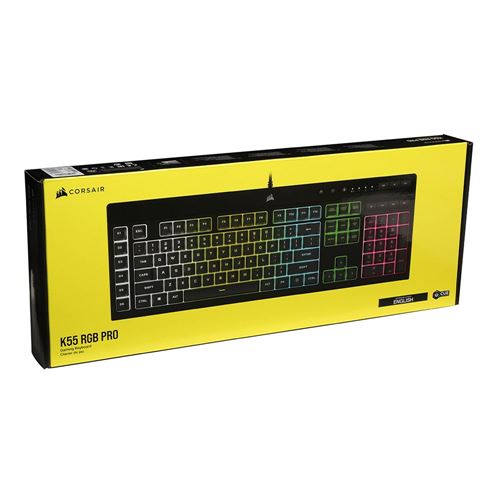 Corsair K55 RGB PRO Gaming Keyboard, Backlit RGB LED, Black — vista 3
