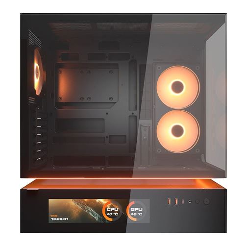 Cougar CFV235 Vision Tempered Glass ATX Mid-Tower Computer Case - Black — vista 3