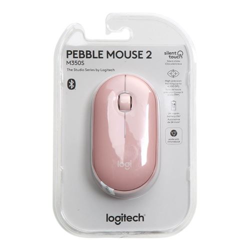 Logitech Pebble Mouse 2 M350s Tonal - Rose — vista 3
