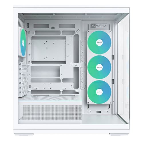 Montech TG3 Tempered Glass ATX Mid-Tower Computer Case - White — vista 3