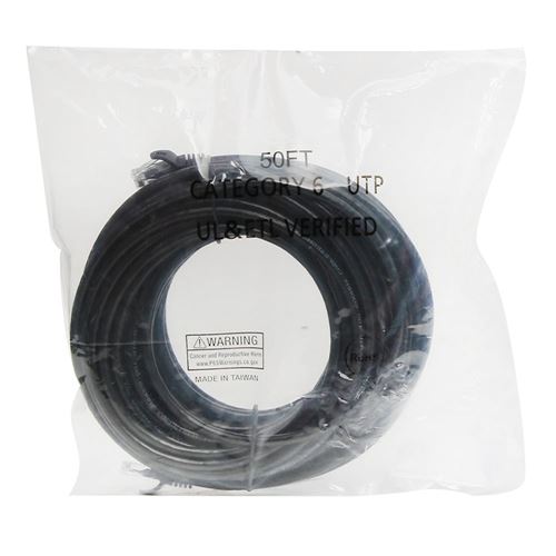 PPA 50 Ft. CAT 6 Snagless Ethernet Cable - Black — vista 3