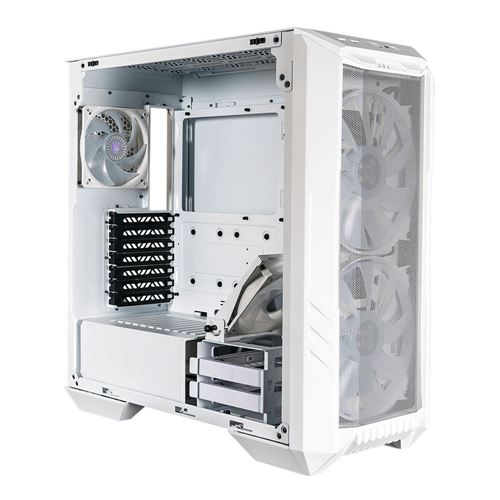 Cooler Master HAF 500 Tempered Glass ATX Mid-Tower Computer Case - White — vista 3