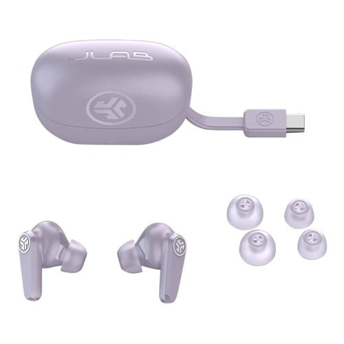 JLab Go Pop Active Noise Canceling True Wireless Bluetooth Earbuds - Lilac — vista 3