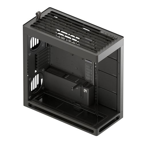 HAVN HS 420 Dual-Chamber Tempered Glass ATX Mid-Tower Computer Case - Black — vista 3
