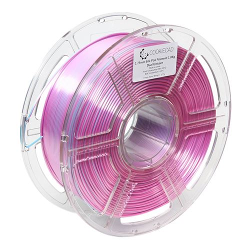 Cookiecad 1.75mm PLA Silk 3D Printer Filament Dual Color Color 1.0 kg (2.2 lbs.) Spool - U — vista 3