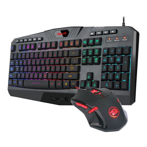 Redragon S101 Wired Gaming Keyboard and RGB Mouse Combo for Windows PC - Black — vista 3
